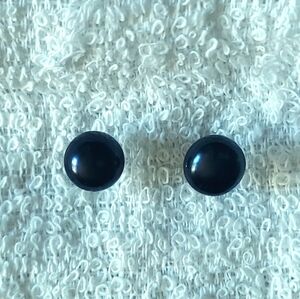 Handmade Dark Peacock Pearl Stud Earrings